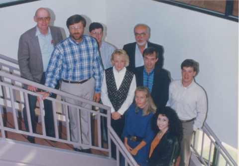 A photo of the original COMET staff members. 